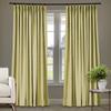 Frelement 52 inches Wide 84 inches Long Linen Cotton Pinch Pleat Curtains Noise Reduction Drapes for Meeting Room, Sliding Door, Khaki, 1 Panel view 1