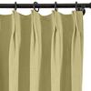 Frelement 52 inches Wide 84 inches Long Linen Cotton Pinch Pleat Curtains Noise Reduction Drapes for Meeting Room, Sliding Door, Khaki, 1 Panel view 2