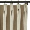 Frelement 52 inches Wide 84 inches Long Linen Cotton Pinch Pleat Curtains Noise Reduction Drapes for Meeting Room, Sliding Door, Flax, 1 Panel view 2