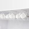 FOMANSH Mug Rack Under Cabinet - Coffee Cup Holder, 12 Mugs Hooks Under Shelf, Display Hanging Cups Drying Hook for Bar Kitchen Utensils White view 1