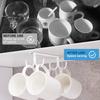 FOMANSH Mug Rack Under Cabinet - Coffee Cup Holder, 12 Mugs Hooks Under Shelf, Display Hanging Cups Drying Hook for Bar Kitchen Utensils White view 2