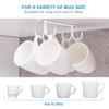 FOMANSH Mug Rack Under Cabinet - Coffee Cup Holder, 12 Mugs Hooks Under Shelf, Display Hanging Cups Drying Hook for Bar Kitchen Utensils White view 3