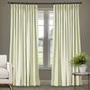 Frelement 52 inches Wide 84 inches Long Linen Cotton Pinch Pleat Curtains Noise Reduction Drapes for Meeting Room, Sliding Door, Ivory, 1 Panel view 1