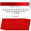 Aneco 12 Pack Satin Table Runner 12 x 108 Inch Red Long Wedding Satin Silk Table Runner for Wedding Banquet Graduations Birthday Party Decoration view 2