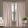 Frelement 52 inches Wide 84 inches Long Linen Cotton Pinch Pleat Curtains Noise Reduction Drapes for Meeting Room, Sliding Door, Pink, 1 Panel view 1