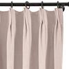 Frelement 52 inches Wide 84 inches Long Linen Cotton Pinch Pleat Curtains Noise Reduction Drapes for Meeting Room, Sliding Door, Pink, 1 Panel view 2