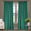 Frelement 52 inches Wide 84 inches Long Linen Cotton Pinch Pleat Curtains Noise Reduction Drapes for Meeting Room, Sliding Door, Greenlake, 1 Panel view 1