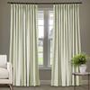 Frelement 52 inches Wide 84 inches Long Linen Cotton Pinch Pleat Curtains Noise Reduction Drapes for Meeting Room, Sliding Door, Bone White, 1 Panel view 1