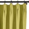 Frelement 52 inches Wide 84 inches Long Linen Cotton Pinch Pleat Curtains Noise Reduction Drapes for Meeting Room, Sliding Door, Apple Green, 1 Panel view 2