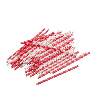 Tablecraft 10153 Coca-Cola, Assorted, Twelve 100-Count Packages, Paper Straws (100) Pack of 12