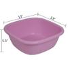 Cand Plastic Square Wash Basin, 12 Quart Dish Tubs, 3-Pack view 2