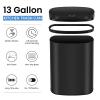 13 Gallon Stainless Steel Automatic Sensor Trash Can - No Touch Garbage Can Kitchen Waste Bin High-Capacity Bathroom Trash Can with Lid for Home Bedroom Office,Black view 2