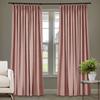 Frelement 52 inches Wide 84 inches Long Linen Cotton Pinch Pleat Curtains Noise Reduction Drapes for Meeting Room, Sliding Door, Coral, 1 Panel view 1
