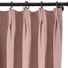 Frelement 52 inches Wide 84 inches Long Linen Cotton Pinch Pleat Curtains Noise Reduction Drapes for Meeting Room, Sliding Door, Coral, 1 Panel view 2