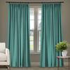 Frelement 52 inches Wide 84 inches Long Linen Cotton Pinch Pleat Curtains Noise Reduction Drapes for Meeting Room, Sliding Door, Slate Blue, 1 Panel view 1