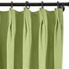 Frelement 52 inches Wide 84 inches Long Linen Cotton Pinch Pleat Curtains Noise Reduction Drapes for Meeting Room, Sliding Door, Green Banana, 1 Panel view 2