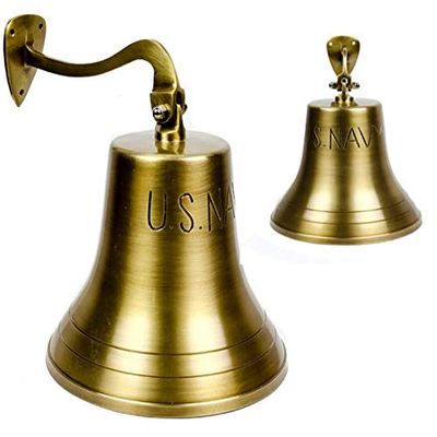 10" Wall Mounted US Navy Ship Bell Aluminum Nautical Home Decor Rustic Vintage Home Decor Gifts