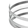 Benjara Round Metal Tray with Mirror Panel Inserts, Silver view 2