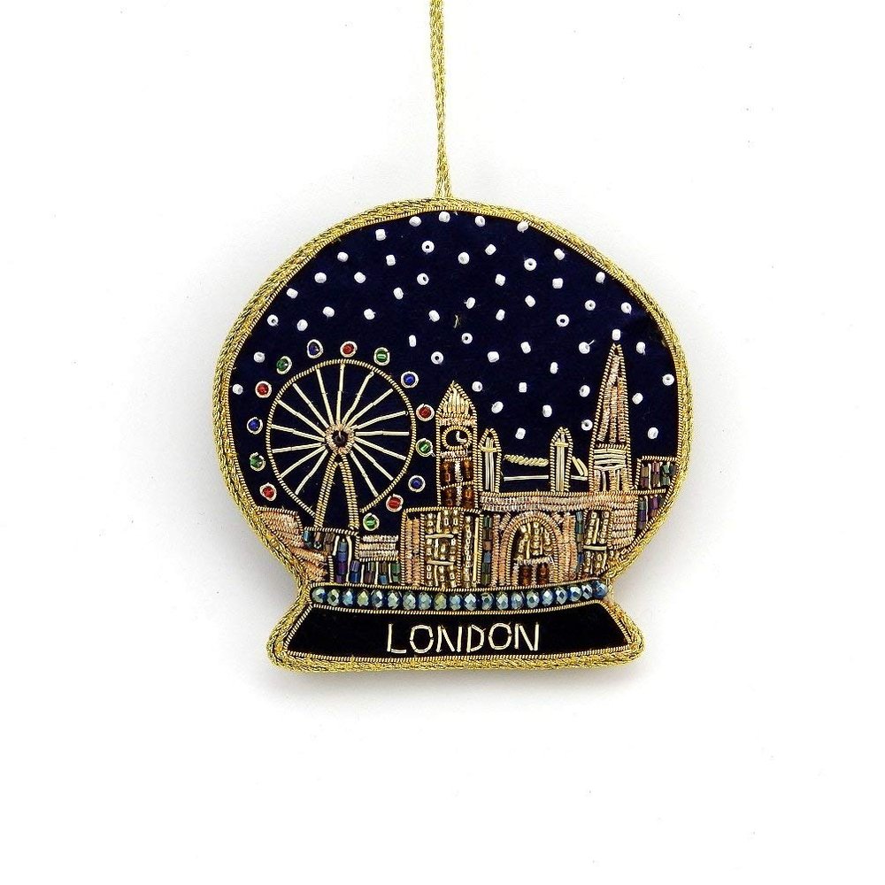 - London Skyline - Zardozi Embroidery - Christmas Ornament
