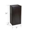 Design House Brookings Shaker Unassembled Wall Kitchen Cabinet W1524, 15 W x 12 D x 24 H, Painted White with Sherwin Williams, Solid Wood  Design House, 561548 view 3