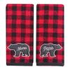 St. Nicholas Square Set of 2 Christmas Seasonal Monogrammed Bathroom Kitchen Hand Towels (Mama/Papa) view 1