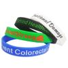 RIYIN 50 Custom Rubber Bracelets Personalized Silicone Wristbands Customized Bulk for Events, Support, Wedding, Awareness, Motivation Customizable (Rose Red) view 3