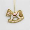 - Baby's First Christmas - Pink - Zardozi Embroidery - Christmas Ornament view 1