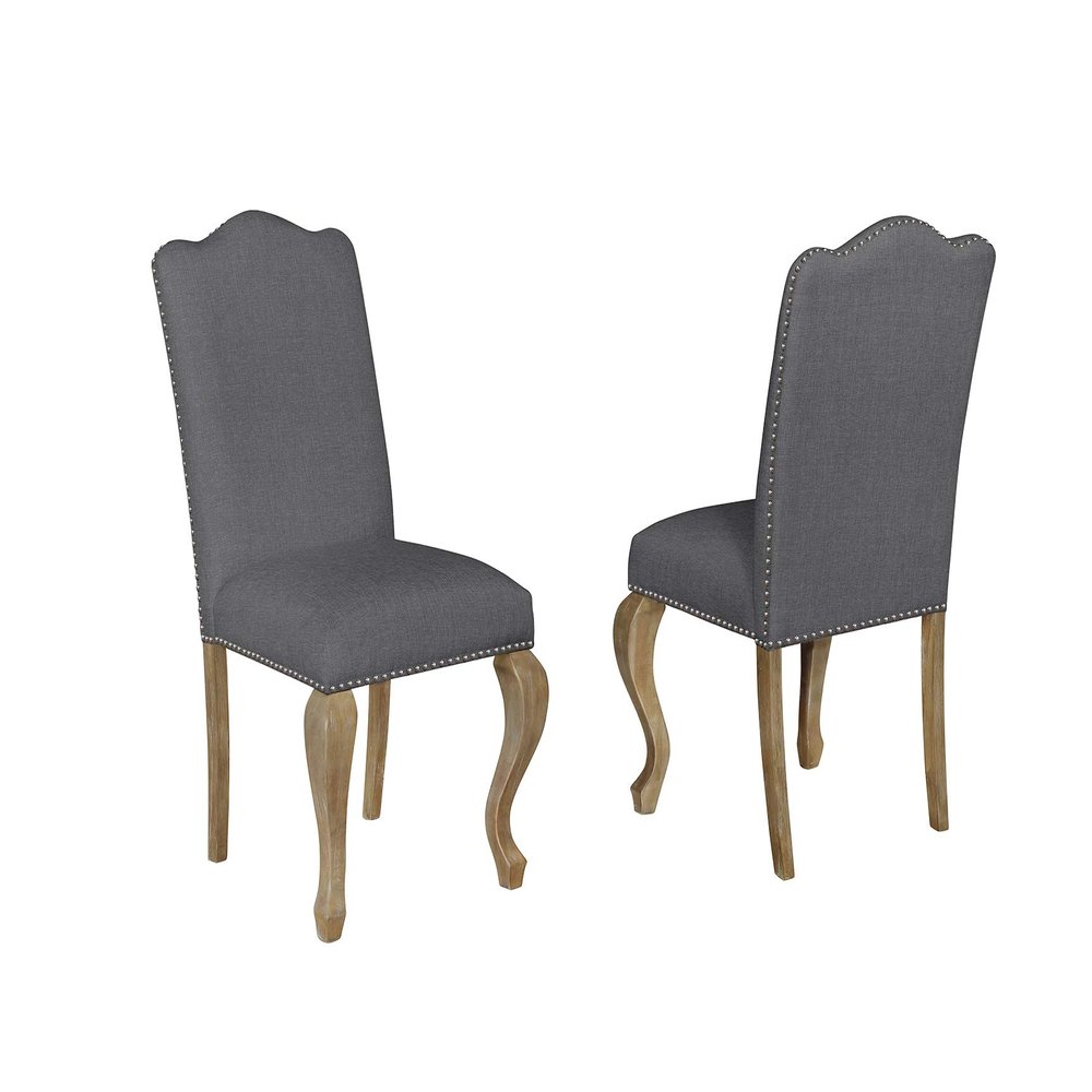 Best Quality Furniture Dining Chairs (set of 2), Gray