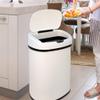 13 Gallon Stainless Steel Automatic Sensor Trash Can - No Touch Garbage Can Kitchen Waste Bin High-Capacity Bathroom Trash Can with Lid for Home Bedroom Office,White view 4