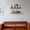 Urban Legacy Reclaimed Barnwood Planks | Floating Shelves for Wall w/Flush Mount Shelf Bracket Set Included | Set of 2 (Natural, 40"x 4.5"x 2") view 2