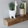 Urban Legacy Reclaimed Barnwood Planks | Floating Shelves for Wall w/Flush Mount Shelf Bracket Set Included | Set of 2 (Natural, 40"x 4.5"x 2") view 4