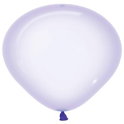 Tuff Tex 11" Betallatex Crystal Pastel Latex Balloons, Clear Lilac Purple