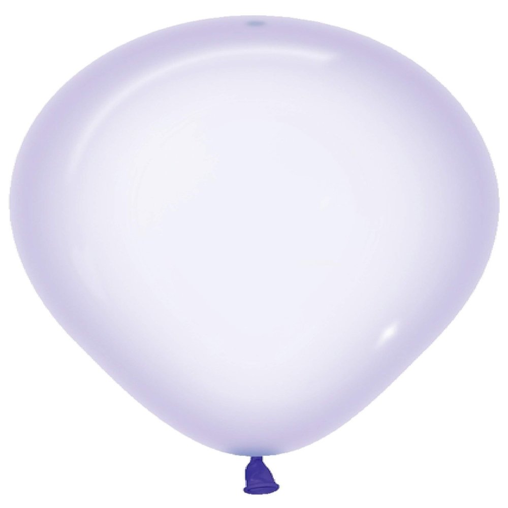 Tuff Tex 11" Betallatex Crystal Pastel Latex Balloons, Clear Lilac Purple