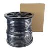 1/2 inch Black Dacron Polyester Rope - 250 Foot Spool | Solid Braid - Industrial Grade - High UV and Abrasion Resistance - Low Stretch view 2