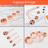 8 Pcs Measuring Cups and Spoons Set Intsun Stainless Steel Rose Gold Measuring Cups & Spoons with Engraved Marking Ruler for Measuring Dry & Liquid Ingredients Baking Cooking, Mixing & Food Processing view 4