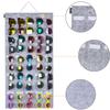AROUY Sunglasses Organizer Storage, Hanging Wall Pocket Glasses Organizer - 25 Felt Slots Sunglass Organizer Holder Eyeglass Display with Sturdy Rope (Gray, Large) view 2