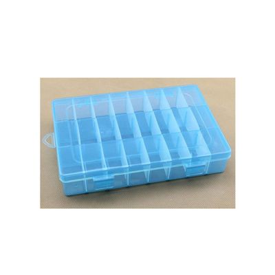 NA 24 Compartment Storage Box Practical Adjustable Plastic Case for Bead Rings Jewelry Display Organizer,5