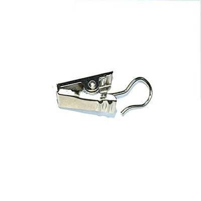 240 x Rod Ring Curtain Drape Sprung Clips & Hook Brush Nickel Plated