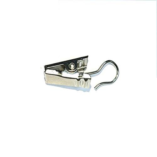 240 x Rod Ring Curtain Drape Sprung Clips & Hook Brush Nickel Plated