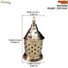 Bharat Haat Brass Akhand Jyoti Diya with Cover Divi Oil Lamp for Temple Oil Lamp Spiritual Oil Wick Lamp Small Deepak for Pooja Diwali Navratri Puja for Handicraft Art (6.3 inch,Yellow) BH07090 view 2