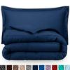 Axia Linen & things Hotel Quality 100% Egyptian Cotton 1 Pcs Comforter 300 GSM & 3 Pcs Duvet Cover 800 Thread Count Pattern Solid (Cal-Queen, Navy Blue,Solid) view 2