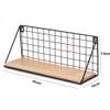 Bathroom Shelves WFF Wall Decoration Iron Frame Hanging Rack Display Storage Box Basket Multifunction Mesh Wire Metal Shelf Holder view 2