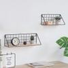 Bathroom Shelves WFF Wall Decoration Iron Frame Hanging Rack Display Storage Box Basket Multifunction Mesh Wire Metal Shelf Holder view 4