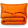 Axia Linen & things Hotel Quality 100% Egyptian Cotton 1 Pcs Comforter 300 GSM & 3 Pcs Duvet Cover 800 Thread Count Pattern Solid (Full XL, Orange,Solid) view 2