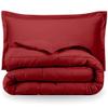 Axia Linen & things Hotel Quality 1 Piece Comforter 300 GSM & 4 Pcs Sheet Set 15 inch Deep Pocket 100% Egyptian Cotton 800 Thread Count Pattern Solid(Super King, Red,Solid) view 2