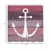 Ambesonne Anchor Shower Curtain, Timeworn Marine Theme on Weathered Wooden Planks in Rustic Pinkish Tones, Cloth Fabric Bathroom Decor Set with Hooks, 69" W x 75" L, Rose view 3