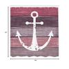 Ambesonne Anchor Shower Curtain, Timeworn Marine Theme on Weathered Wooden Planks in Rustic Pinkish Tones, Cloth Fabric Bathroom Decor Set with Hooks, 69" W x 84" L, Rose view 3
