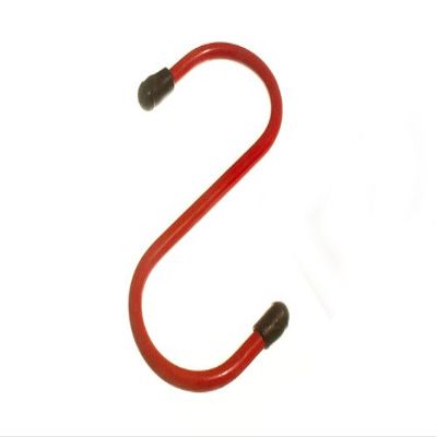 20 x RED Plastic Coated S Hooks 100MM 4 INCH Storage Hangers