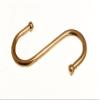 8 x Ball END S Hooks Pot Utensil Hanger Brass Plated Steel 75MM 3 INCH view 1