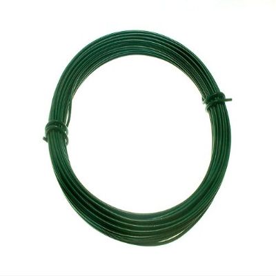 2 Rolls of Garden/Fence Wire Green Plastic Coated 2 MM x 15 Metres